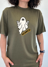 Load image into Gallery viewer, Halloween Ghost Unisex Bamboo Viscose/Organic Cotton Short Sleeve Graphic T-Shirt
