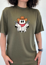 将图片加载到图库查看器，Cowboy Ghost Unisex Bamboo Viscose/Organic Cotton Short Sleeve Graphic T-Shirt
