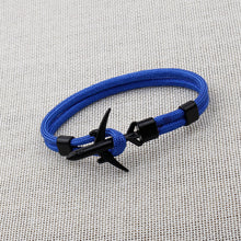 Load image into Gallery viewer, Modern Fashion Airplane Anchor Bracelets Men Charm Rope Chain Paracord Bracelet Women Male Air Force Style Wrap Metal Sport Hook Gift
