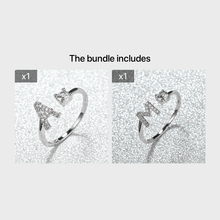Load image into Gallery viewer, Popular Fashion Silvery AZ Letter Ring Initials Wedding Love Couple Rings Bridesmaid Gift
