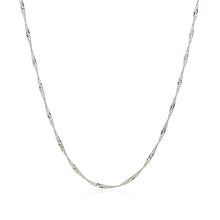 Load image into Gallery viewer, 14k White Gold Singapore Chain 1.5mm
