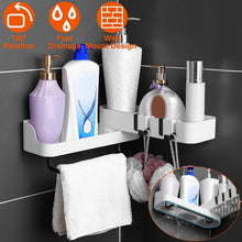 Load image into Gallery viewer, 180° Rotatable Bathroom Corner Caddy Shelf
