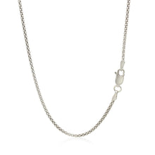 Load image into Gallery viewer, Rhodium Plated 1.8mm Sterling Silver Popcorn Style Chain
