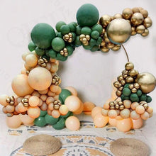 将图片加载到图库查看器，186Pcs Peach Green Metallic Latex Balloon Set For Wedding Birthday Party Decoration Baby Showers Girls Party Bridal Showers
