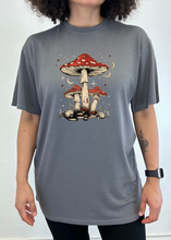 Load image into Gallery viewer, Boho Retro Hippie Mushrooms Natural Unisex Bamboo/Cotton Graphic T-Shirt
