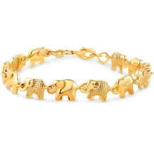Load image into Gallery viewer, 18K Gold Elephant Bracelet For Women 8"
