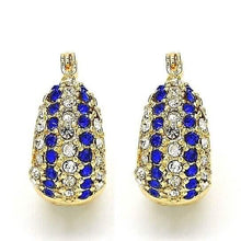 Load image into Gallery viewer, 18k Gold Filled High Polish Finish 5 Line Crystal Earring

