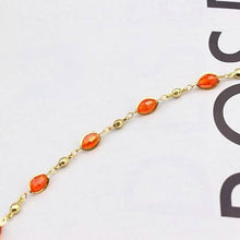 Load image into Gallery viewer, 18K Gold Filled High Polish Finish Oval Crystal Ankle Bracelet
