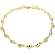 Load image into Gallery viewer, 18k Gold Filled High Polish Finsh Elephant Link Anklet Bracelet
