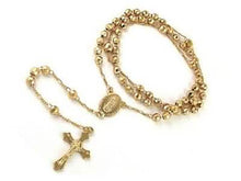 将图片加载到图库查看器，18K Gold Plated Diamond Cut Rosary
