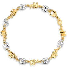 Load image into Gallery viewer, 18K Gold Two-Tone Elephant Bracelet
