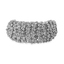 将图片加载到图库查看器，18k White Gold Braided Bracelet
