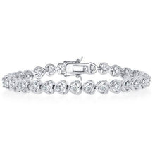 将图片加载到图库查看器，18K White Gold Plated Tennis Bracelets
