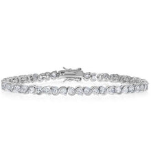 将图片加载到图库查看器，18K White Gold Plated Tennis Bracelets

