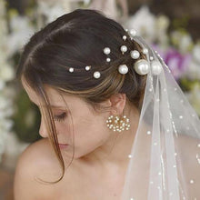 Load image into Gallery viewer, 18pcs/lot Big Small Pearl Hair Stick Set  Sweet U Shape Hair Clip Hairpin Wedding Bride Headdress Wedding Hair Accessories for Brides and Bridesmaids
