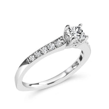 Load image into Gallery viewer, 14K White Gold Diamond 1/2 Cttw Princess Cut Diamond Engagement Ring (G-H Color, VS2-SI1 Clarity) - Size 7
