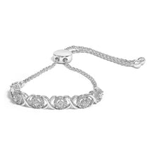 Load image into Gallery viewer, .925 Sterling Silver 1/6 Cttw Diamond X and O Bolo Bracelet

