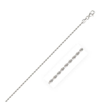 Load image into Gallery viewer, 2.0mm 14k White Gold Solid Diamond Cut Rope Chain

