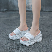 将图片加载到图库查看器，High Slippers Women Open Toe Sandals Summer Soft Slipper Indoor Outdoor Beach Shoes Comfort Platform Sandals Open Toe Leather Slippers Lightweight Flip Flops Shoes For Summer

