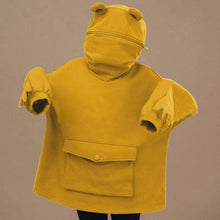 将图片加载到图库查看器，Cool Women Hoodie Perfect Sleeping Frog Pullover Winter Sense Hooded Modern Casual Sweatshirts Cute Funny Style Comfortable Frog Pullover Hoodie For Women
