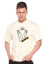 Load image into Gallery viewer, Halloween Ghost Unisex Bamboo Viscose/Organic Cotton Short Sleeve Graphic T-Shirt
