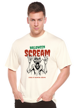 将图片加载到图库查看器，Halloween Scream Men's Bamboo Viscose/Organic Cotton Short Sleeve Graphic T-Shirt

