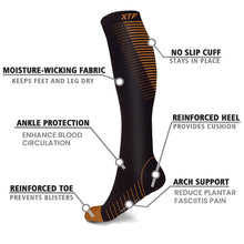 将图片加载到图库查看器，12-Pairs: Athletic Graduated Knee-High Compression Socks
