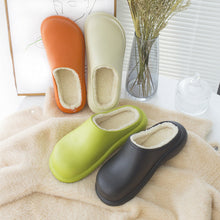 将图片加载到图库查看器，New Winter Women Slipper Soft Bottom Plush Home Shoes  Slippers Indoor Waterproof Non-Slip Memory Foam Comfy Fluffy Fur Memory Foam Boots House Shoes Thick Sole 6cm
