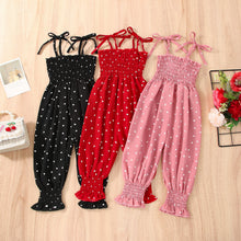 Load image into Gallery viewer, Baby Summer Clothes Sleeveless Strap Pants Solid Overalls Cotton Outfits Jumpsuits/ Romper for Girls
