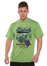 将图片加载到图库查看器，British Motorcycle Men's Bamboo Viscose/Organic Cotton Short Sleeve Graphic T-Shirt
