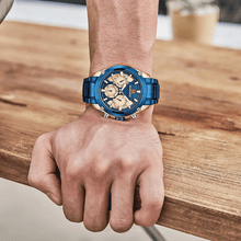 Load image into Gallery viewer, Men's  Waterproof Stainless Steel Watch With Chronometers Business Style Wristwatch Unique Design Perfect Gift
