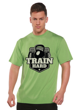 Load image into Gallery viewer, Train Hard Men's Bamboo Viscose/Organic Cotton Short Sleeve Graphic T-Shirt
