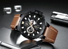 将图片加载到图库查看器，Men's Casual Waterproof Watch With Chronometers And Fluorescent Hands Excellent Design Perfect Gift
