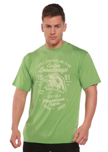 Load image into Gallery viewer, Custom Speedways Premium Eagle Men's Bamboo Viscose/Organic Cotton Short Sleeve Graphic T-Shirt
