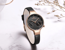 Load image into Gallery viewer, Elegant Women's Analog Quartz Watch With Leather Belt Waterproof Wristwatch Excellent Design Perfect Gift
