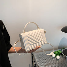 Load image into Gallery viewer, Dazzling Bags For Women Chain Crossbody Bags In Pu Leather Female Fashionable Shoulder Bag Ladies Handbags  Simple Messenger Bag Casual Indentation Western Style Portable Women
