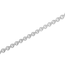 Load image into Gallery viewer, .925 Sterling Silver 1/4 Cttw Diamond Miracle-Set Teardrop Shaped 7â€ Link Bracelet (I-J Color, I3 Clarity)
