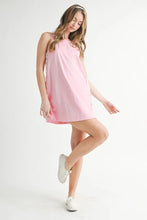 将图片加载到图库查看器，Linen Mix Side Ric Rac A-Line Mini Dress for Women – Casual Mini Dress, Summer Dress, A-Line Dress, Chic Peasant Dress, Vacation Dress, Flattering Fit Dress
