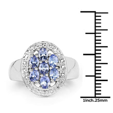 Load image into Gallery viewer, 1.19 Carat Genuine Tanzanite .925 Sterling Silver Ring
