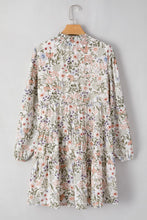 Load image into Gallery viewer, Floral Printed Mock Neck Long Sleeve Mini Dress Stylish Charming Printed Dress For Women
