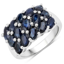 Load image into Gallery viewer, 3.30 Carat Genuine Blue Sapphire .925 Sterling Silver Ring
