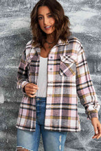 Load image into Gallery viewer, Classic Plaid Button Front Shirt Jacket with Breast Pockets Casual &amp; Minimalist Outerwear
