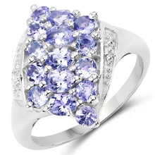 Load image into Gallery viewer, 1.85 Carat Genuine Tanzanite .925 Sterling Silver Ring

