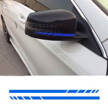 Load image into Gallery viewer, 1Pair Car Rear View Mirror Sticker Reflective Decal Vinyl Sticker Decal Stripe Sticker  Car Rear View Mirror Stickers Car Body Stickers Waterproof Reflective Car Side Stickers Auto Side Stripe Decals  Side Mirror Reflective Decals Auto Rearview Stickers
