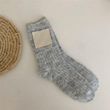 Load image into Gallery viewer, 1Pair Ladies Pile Socks for Autumn Winter Pure Cotton Socks Solid Color Keep Warm Women Socks Mid Tube Socks Thickening Cashmere Socks For Men And Women
