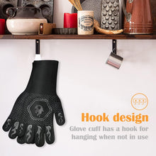 将图片加载到图库查看器，1PC 1472 Degrees Extreme Heat Resistant Grilling Glove for BBQ Oven Smoker Stove Firepit Fryer Barbeque Oven Mitt BBQ Gloves Heat Resistant Oven Mitts Grilling Gloves

