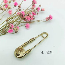 将图片加载到图库查看器，1pc Alloy Double Lion Head Brooch Pin Fashion Safety Pins Women Waist Closing Men Suit Jacket Decoration Jewelry Retro Double Head Safety Pin Temperament Coat Pin
