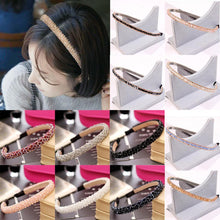将图片加载到图库查看器，1Pc Crystal Rhinestone Pearl Hair Hoop Headband Bridal Wedding Hair Accessories Girl Beauty Headwear Headdress Women Headpieces
