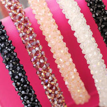 将图片加载到图库查看器，1Pc Crystal Rhinestone Pearl Hair Hoop Headband Bridal Wedding Hair Accessories Girl Beauty Headwear Headdress Women Headpieces
