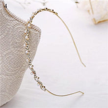 将图片加载到图库查看器，1Pc Crystal Rhinestone Pearl Hair Hoop Headband Bridal Wedding Hair Accessories Girl Beauty Headwear Headdress Women Headpieces
